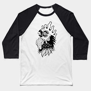 Rooster head Baseball T-Shirt